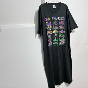 T shirt dress vintage one size fits most landmark Bay area San Francisco Box 0W1